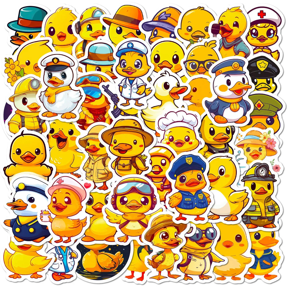 Cute Duck Stickers for Kids DIY Scrapbooking Water Bottle Phone Laptop Guitar Decal 10/25/50pcs (Online Order Only)