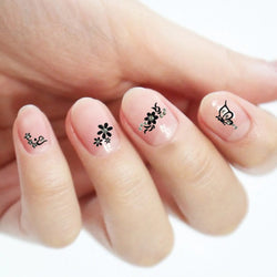 50 Sheets! 3D Flower Nail Art Stickers Decals NOT Repeat Black/White/Colorful Self Adhesive Nail Sticker Decals Random Pattern * (ONLINE ORDER ONLY)