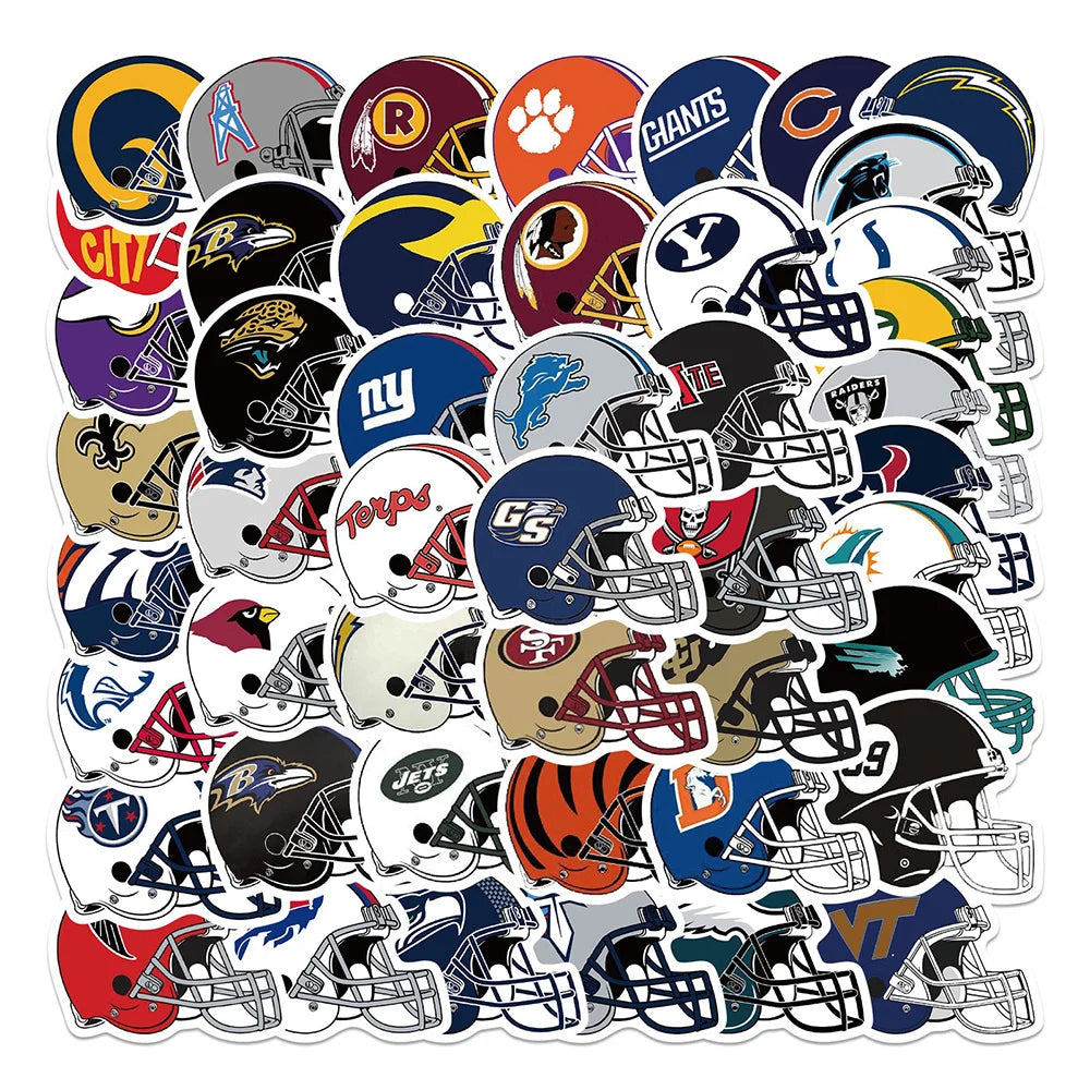 10/30/50PCS Rugby Hat Cartoon Stickers Waterproof notebook Luggage Suitcase Graffiti DIY Sticker kid toy (ONLINE ORDER ONLY)