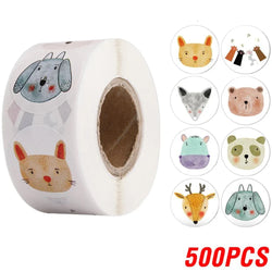 100-500pcs Reward Sticker Cute Cartoon Animals Scrapbooking Sticker for Teacher Encourage Supplies Children's Lables (ONLINE ORDER ONLY)