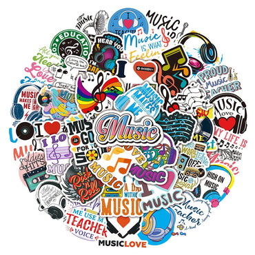 10/50 Inspirational Music Text Cartoon Stickers DIY Laptop Luggage Skateboard Graffiti Decals Sticker 2023 (Online Order Only)
