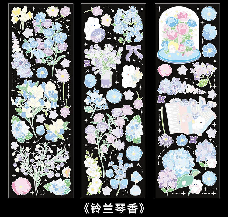 3Pcs/lot Cute Strawberry Flowers Decorative Sticker PET Scrapbooking Sticker Label Diary Album Stationery Aesthetic Art Supplies (ONLINE ORDER ONLY)