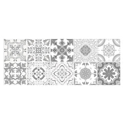 12PCS Gray Moroccan Wall Sticker Art Waterproof Vinyl Peel and Stick Tile Sticker Home Decor Kitchen Bathroom Decal 15CM (ONLINE ORDER ONLY)