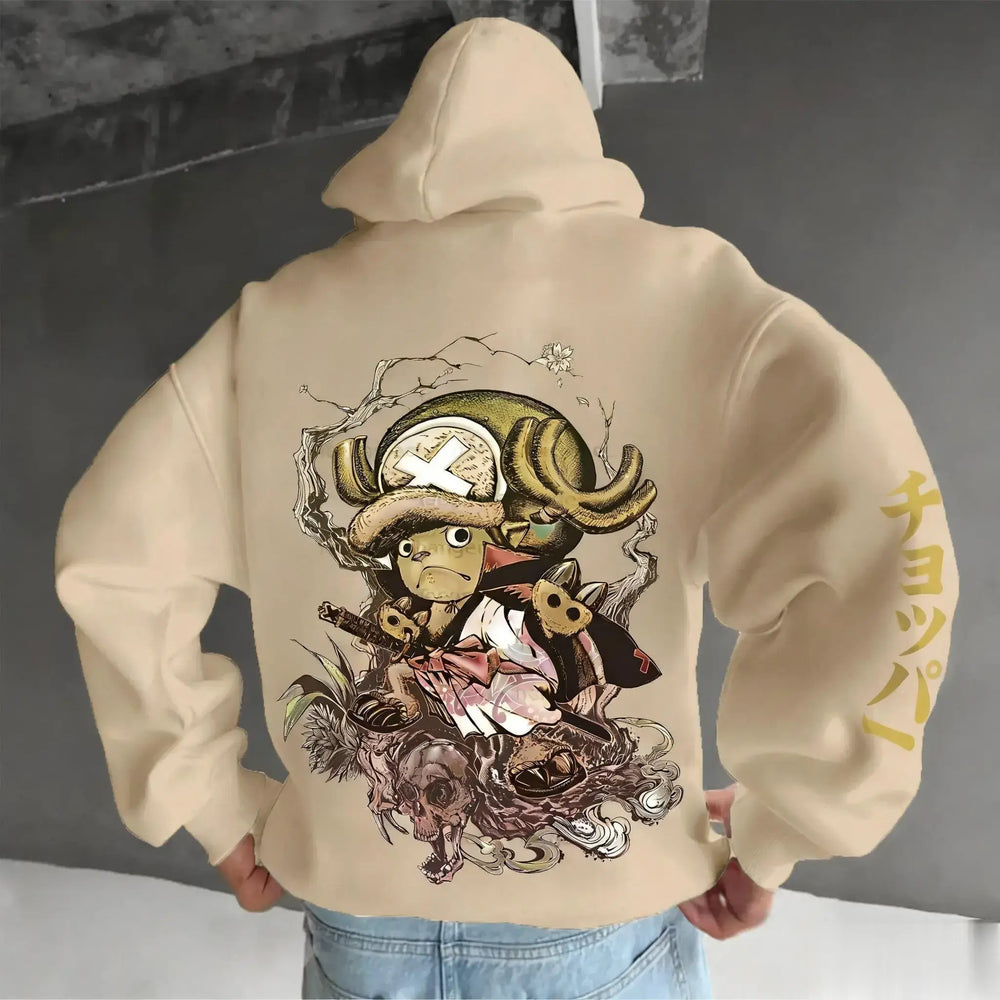 Chopper Graphic Hoodie: One Piece Oversized Anime Sweatshirt (ONLINE ORDER ONLY)