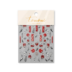 Red Plum Blossom Flower Chinese 3D Self Adhesive Nail Art Decoration Stickers Cheongsam Iris Lily Lotus Vase 5D Manicure Decals (ONLINE ORDER ONLY)
