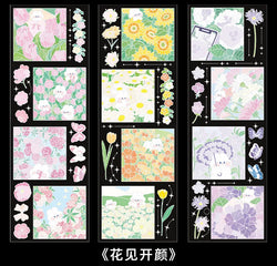 3Pcs/lot Cute Strawberry Flowers Decorative Sticker PET Scrapbooking Sticker Label Diary Album Stationery Aesthetic Art Supplies (ONLINE ORDER ONLY)