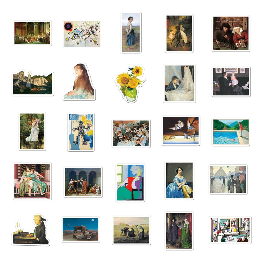 10/30/52PCS World Artist Work Painting David Aesthetic Stickers Decal Motorcycle Laptop Phone Skateboard Art Graffiti Sticker (ONLINE ORDER ONLY)