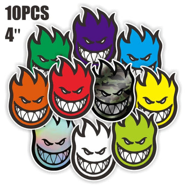 10Pcs Funny Spitfire Street Graffiti Skateboard Style Cool Bigger Stickers for Phone Laptop Luggage Bike Motorcycle Car Sticker (Online Order Only)