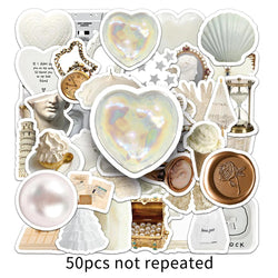 White Healing System Stickers for Phone, Laptop, Luggage, Skateboard - 10/30/50PCS Fun Gift Decals (Online Order Only)
