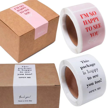 100pcs/Roll 3*9cm Thank You For Your Purchase Stickers For Small Business Gift Package Personalized Labels (Online Order Only)