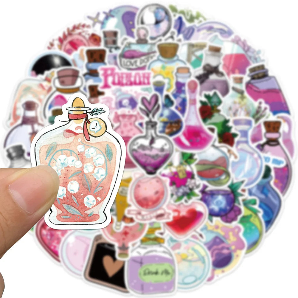 99Pcs Cartoon Magic Drop Pharmacist Graffiti Stickers Decals Kids Toy DIY Diary Suitcase Scrapbook Laptop Bike Sticker (ONLINE ORDER ONLY)
