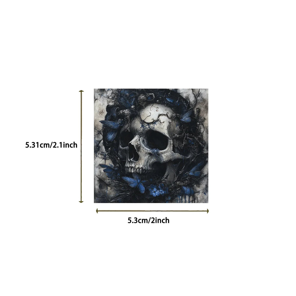 50Pcs Gothic Wizard Skeleton Stickers For Phone Case Book Decoration DIY Gifts Cute Animal Pattern Waterproof Vinyl Decals (ONLINE ORDER ONLY)