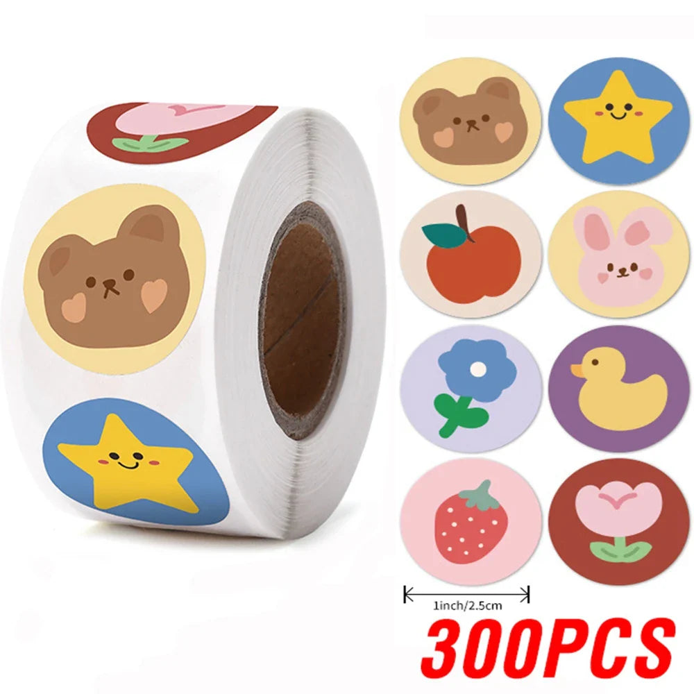 100-500pcs Round Cake Stickers for Kids Teacher Reward Stickers Scrapbooking Journal Personal Planner Diary Letter Envelope (ONLINE ORDER ONLY)
