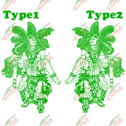 Aztec Man Women Stickers For Car Stickers External Accessories Hood Decoration Die Cutting Waterproof Prevent PVC Vinyl Decal (ONLINE ORDER ONLY)