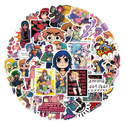 Scott Pilgrim Anime Stickers Pack - 55pcs for Luggage, Phone, Laptop, Car, Scooter, Fridge (ONLINE ORDER ONLY)