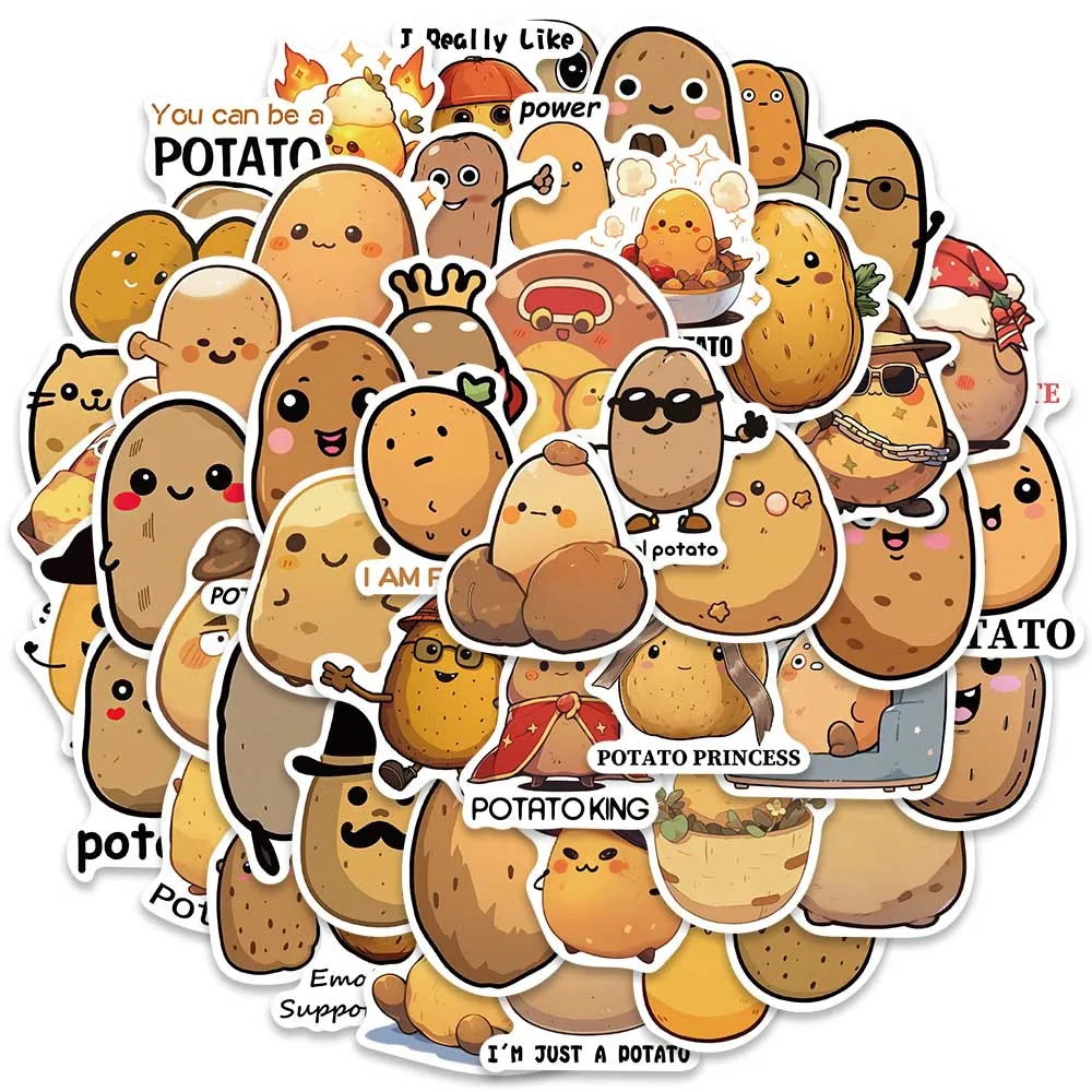 50Pcs Cartoon Animal Stickers Pack - Lion, Elephant, Fox, Cat - Waterproof PVC Decals for Kids Gifts (ONLINE ORDER ONLY)