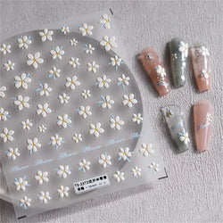 Japanese Vintage Red & Blue Rose Flower Laser Gold Silver Nail Stickers Nail Art Decal Design Manicure Tool High Quality (ONLINE ORDER ONLY)