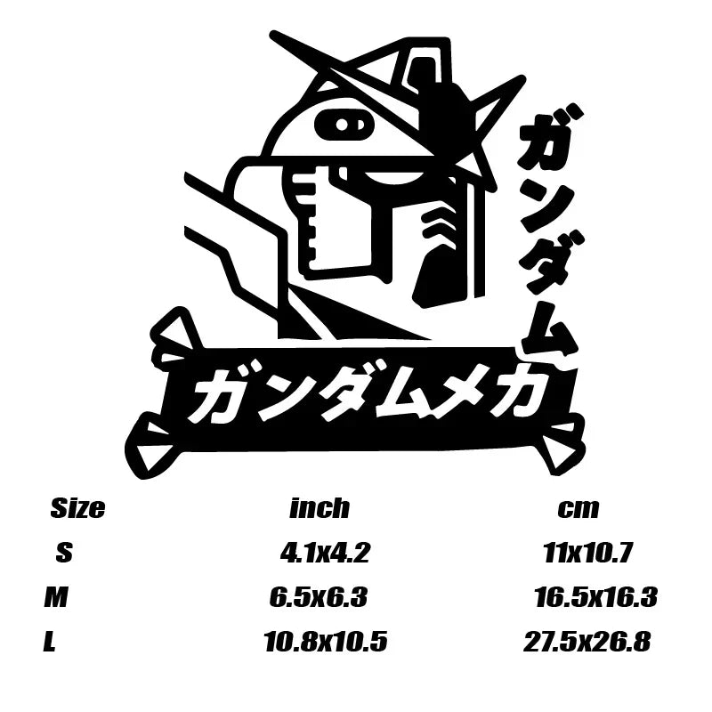 CARTOON Japanese robot Gunda Stickers,for cartoon lover,High quality sticker for cars trucks motorcycles &laptops! (ONLINE ORDER ONLY)