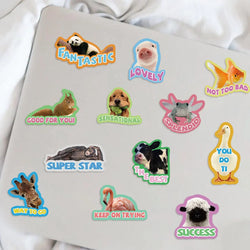 50pcs Cute Cartoon Animals Stickers DIY Phone Guitar Laptop Notebook Suitcase Cup Waterproof Mix Graffiti Sticker Kids Toy (ONLINE ORDER ONLY)