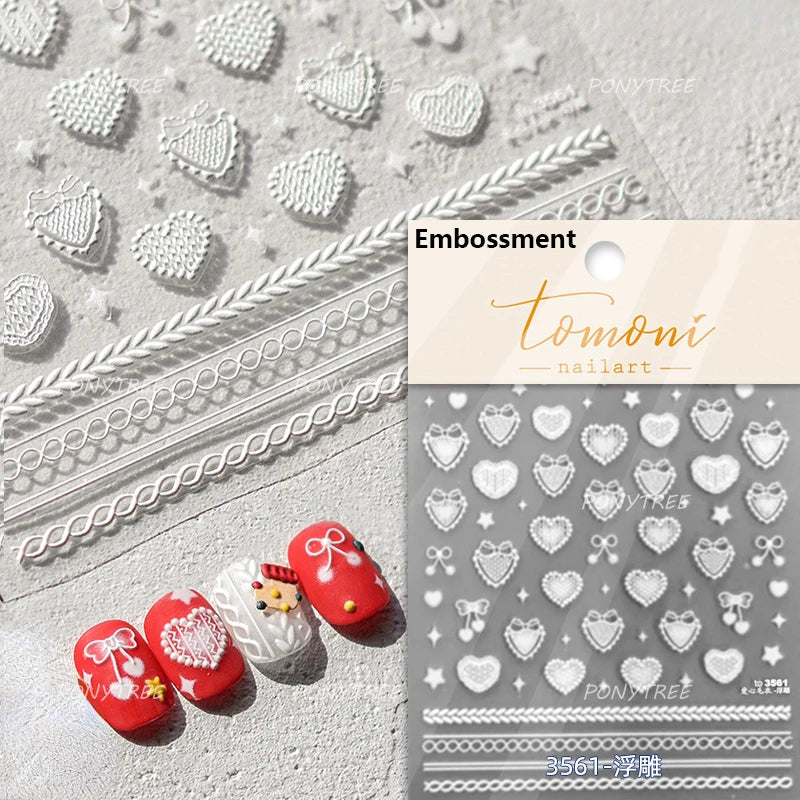 Graffiti Line Love Heart Cool Personal Hollow Out English Letter Y2k Self Adhesive Nail Art Decorations Sticker Manicure Decals (ONLINE ORDER ONLY)