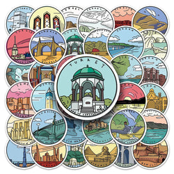 Middle East Places Sticker Set for Phone Laptop Luggage Skateboard Decals (ONLINE ORDER ONLY)