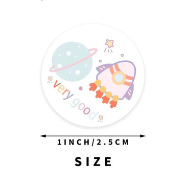 100-500pcs New Astronaut Reward Stickers Cute Animal Sticker for Kid Classic Toy Gift Decor School Teacher Encouragement Sticker (Online Order Only)