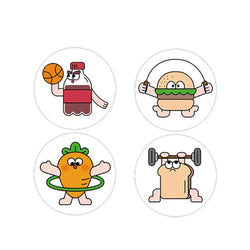 100-500pcs Cute Cartoon Stickers Children's Stickers Kindergarten Inspirational Little Red Flower Reward Roll Stickers (ONLINE ORDER ONLY)