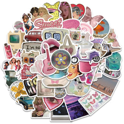 10/30/65PCS Y2K Girls Harajuku Cartoon Stickers Aesthetic Graffiti Toys For Kids DIY Motorcycle Scrapbook Phone Bike Wall Decals (ONLINE ORDER ONLY)