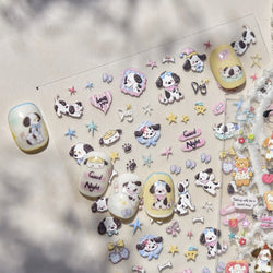 Fruits Apple Strawberry Animals Bear Dog Party Dream Flower Bone Rain Self Adhesive Nail Art Decoration Sticker Manicure Decals (Online Order Only)