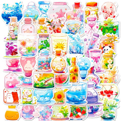 Cartoon Aesthetic Stickers Pack: Luggage, Skateboard, Graffiti, Cute Decals (ONLINE ORDER ONLY)