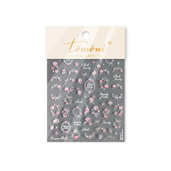 Pink Star Oceanic Shell Starfish Conch Bowknot Embossment Shiny Delicate 5D Chic Self Adhesive Nail Art Stickers Manicure Decals (Online Order Only)