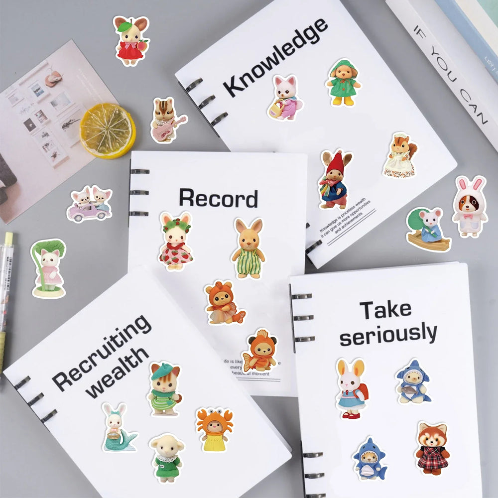 60PCS Fruit Critter Animal Stickers DIY Laptops Water Bottles Phones Decorative Stickers Toy Waterproof Vinyl Decals (ONLINE ORDER ONLY)