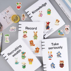 60PCS Fruit Critter Animal Stickers DIY Laptops Water Bottles Phones Decorative Stickers Toy Waterproof Vinyl Decals (ONLINE ORDER ONLY)