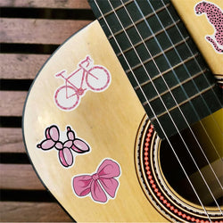 10/30/50PCS Cute Pink Thing PVC Sticky Sticker Aesthetic DIY Korean Stationery Decoration Scrapbooking School Supplies for Kids (Online Order Only)