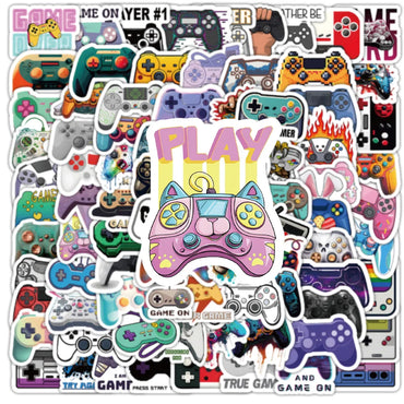 10/30/50/100PCS Cartoon Joystick Gamepad Stickers Phone Skateboard Laptop Bike Fridge Water Glass PVC Waterproof DIY Toys Decals (ONLINE ORDER ONLY)