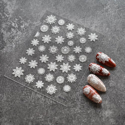 Cute Deer Christmas Nail Stickers 5D Embossed Elk Star Gingerbread Man Snowflake Santa Claus Holly DIY Winter Engraved Manicure* (ONLINE ORDER ONLY)