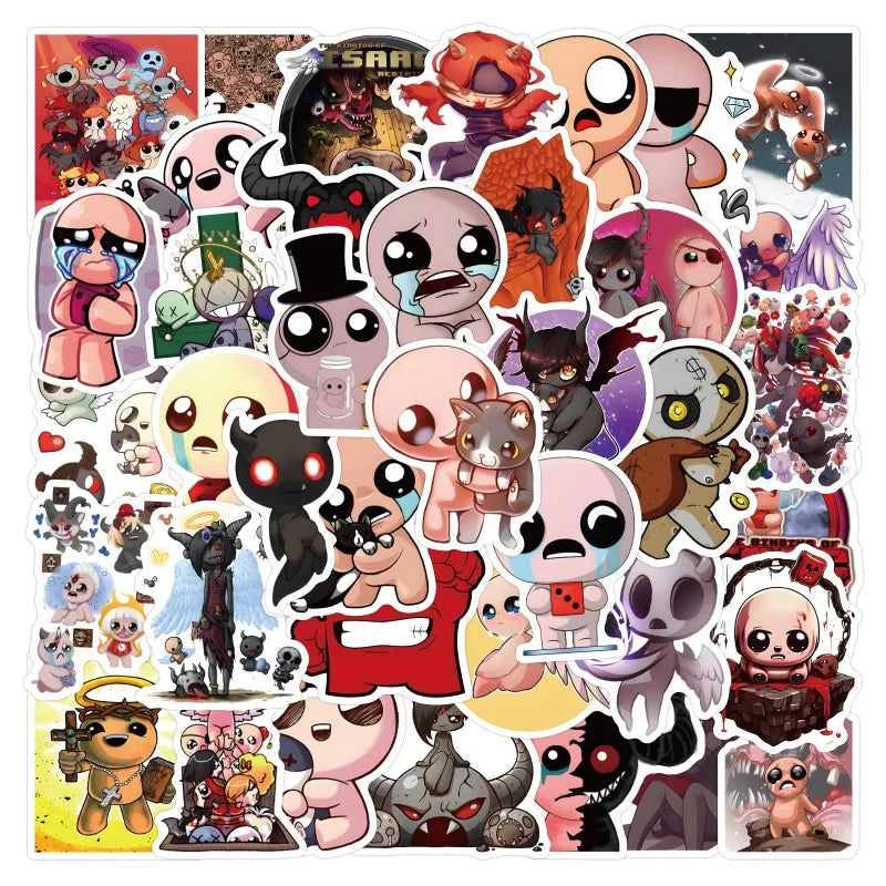 Binding of Isaac Sticker Pack - 50pcs for Luggage, Phone, Laptop, Car, Scooter, Fridge (ONLINE ORDER ONLY)
