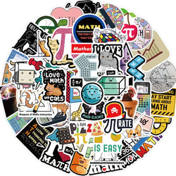 58pcs Funny Cartoon Math Stickers DIY Waterproof Graffiti For Laptop Luggage Guitar Phone Diary Vinyl Decals Kids Toy (Online Order Only)