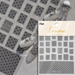 Charming Geometric Black Khaki Brown Grid Houndstooth Snowflake Flat Chic  Adhesive Nail Art Decoration Stickers Manicure Decals (Online Order Only)