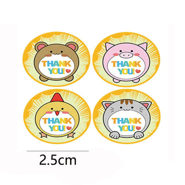 100-500pcs Cartoon Thank You Stickers For Seal Packaging Decoration Stickers School Teacher Kids Student Stationery Stickers (ONLINE ORDER ONLY)