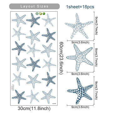 Boho Starfish Wall Stickers for Kids Nursery Decor (Online Order Only)