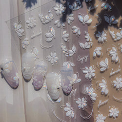 Shiny Cherokee Rose Golden Cherry Blossom Cherish Enjoy Flower Line Petal Delicate Self Adhesive Nail Art Sticker Manicure Decal (ONLINE ORDER ONLY)