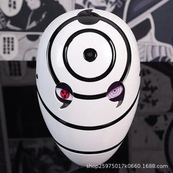 Obito Cosplay Mask: High Gloss Akatsuki Anime Prop