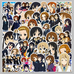 K-ON! Graffiti Stickers Pack - 50pcs for Helmets, Desktops, Walls, DIY Decoration Wholesale (Online Order Only)