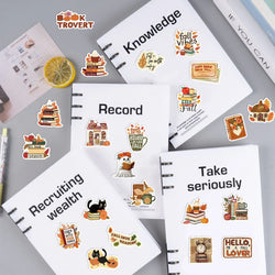 50Pcs Bookish Fall Stickers For Water Laptop Skateboard Computer Luggage Decals Motivational Scrapbook Sticker (ONLINE ORDER ONLY)