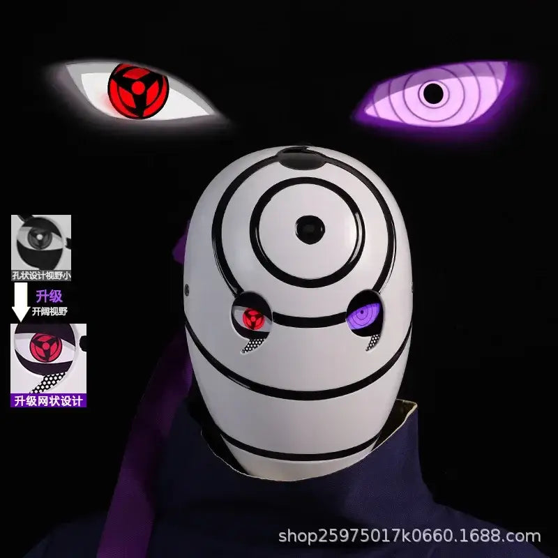 Obito Cosplay Mask: High Gloss Akatsuki Anime Prop