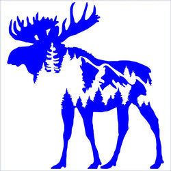 Mountain Moose For Car Sticker Pacific Northwest Stickers Accessories Decorations Window Die Cutting Vinyl Decals (ONLINE ORDER ONLY)