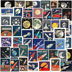 50pcs Space Travel Cartoon Stickers Waterproof for Phone Laptop Notebook Suitcase (ONLINE ORDER ONLY)
