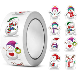 100-500pcs Heterotypic Christmas Snowmans Stickers DlY Gift Holiday Christmas Party Decoration Labels Stationery Stickers (ONLINE ORDER ONLY)