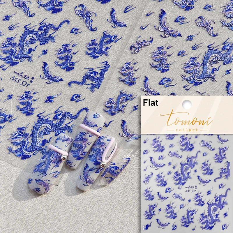 Round Jeans Square Sexy Blue Series Cowboy Lucky Beautiful Letter Self Adhesive Nail Art Sticker Pearl Rhinestone Manicure Decal (ONLINE ORDER ONLY)